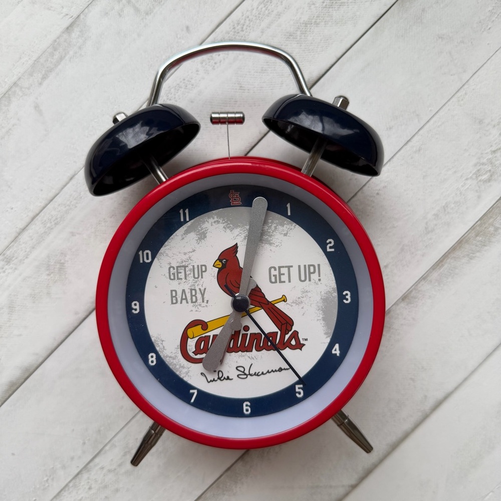 MLB  St. Louis Cardinals 2017 Game Day Souvenir Mike Shannon Twin Bell Clock